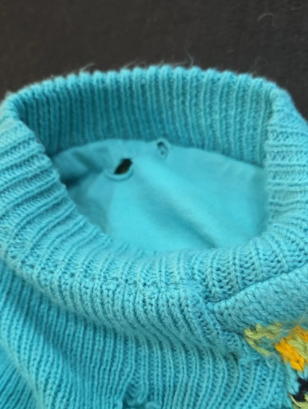 FREE 🔥 Blue Multicolor Fair Isle Knit Dog Sweater #692
